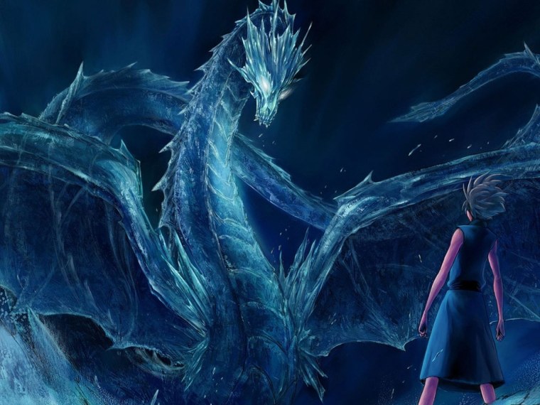 Дракон с синим пламенем