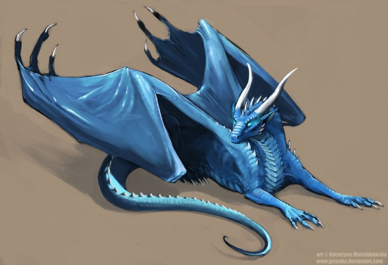 Маленький синий дракон