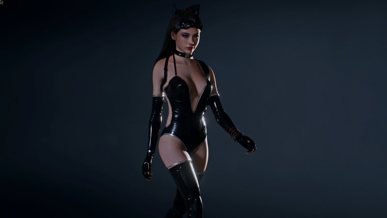 Девушки в латексных костюмах