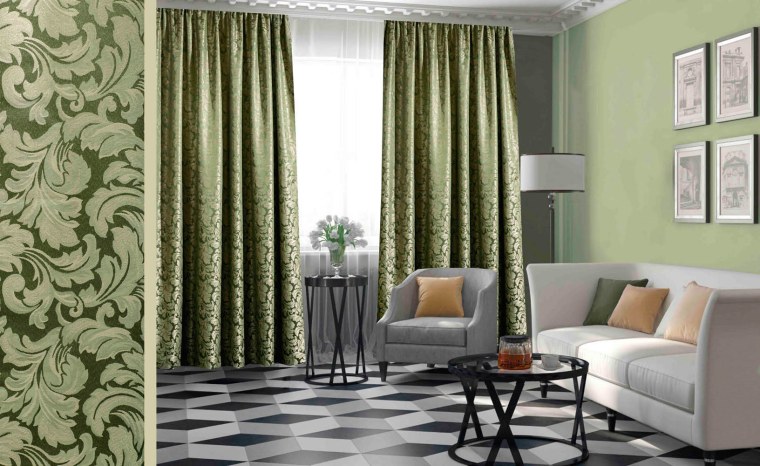 Шторы светло зеленые