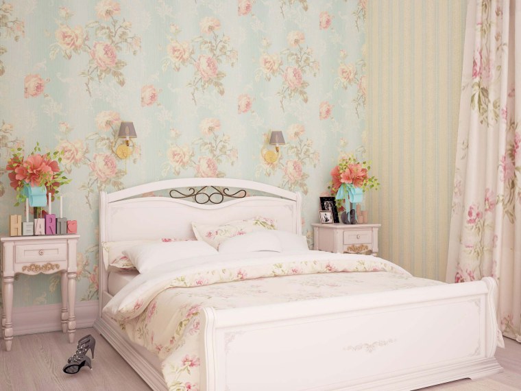 Обои шебби Шик в интерьере