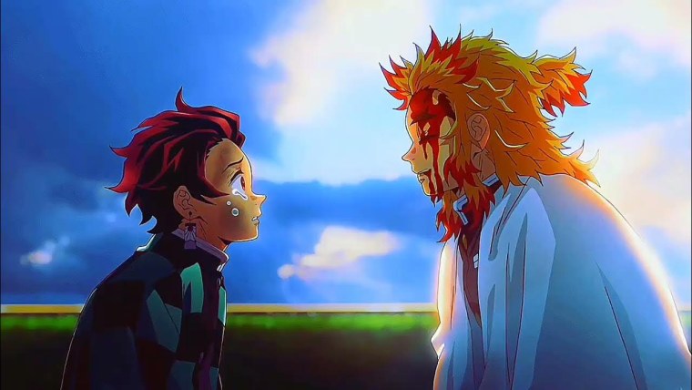 Аниме клинок рассекающий демонов бесконечный поезд Ренгоку