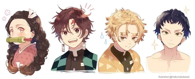 Tanjiro and nezuko, Zenitsu Inosuke