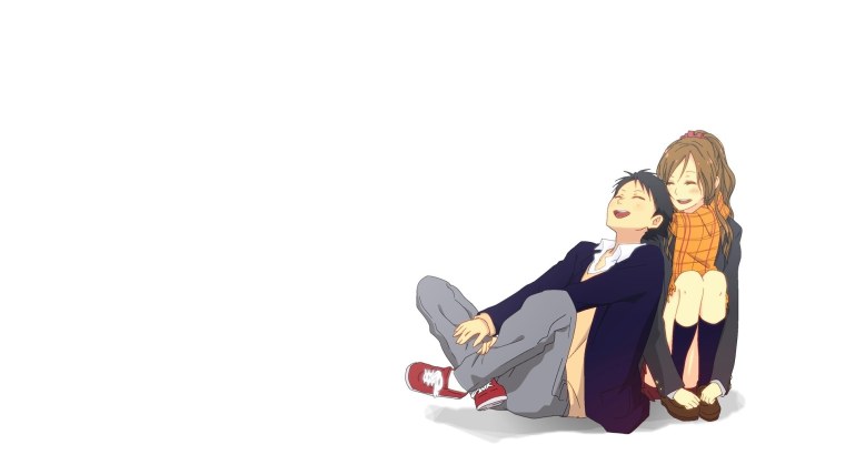 Аниме Кокоро и Мицуру поцелуй