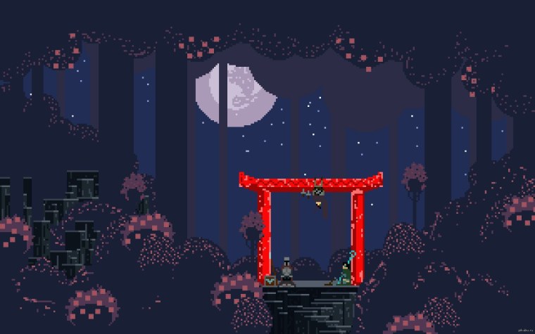 Черный пиксельный фон