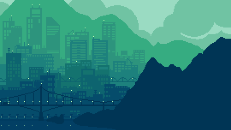 Пиксельный город