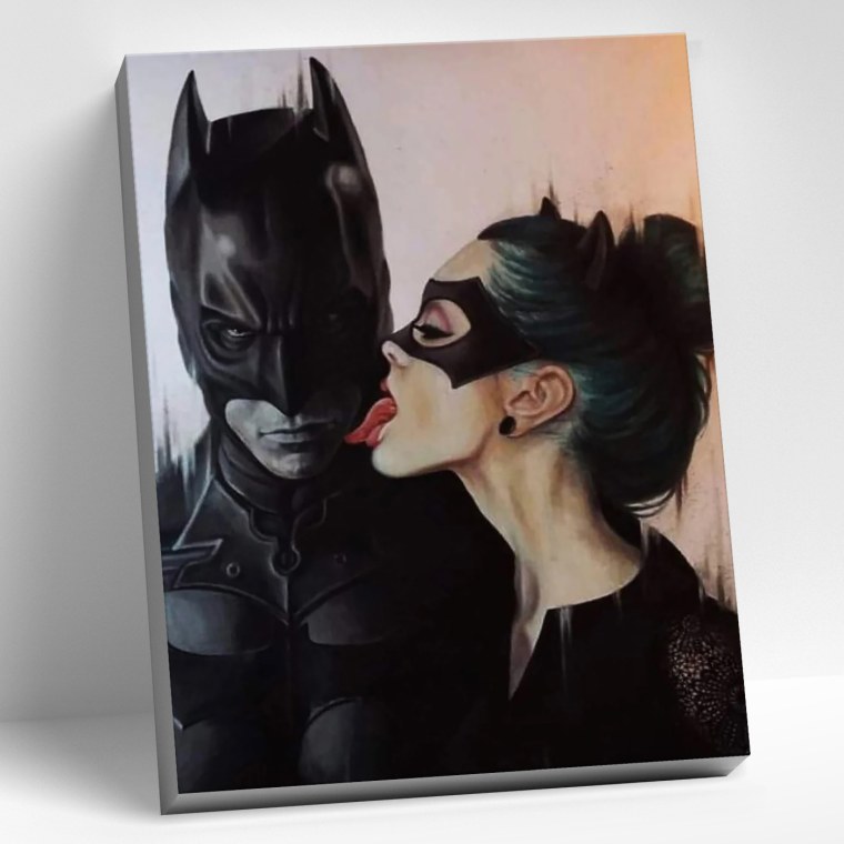 Картина Бэтмен и женщина кошка