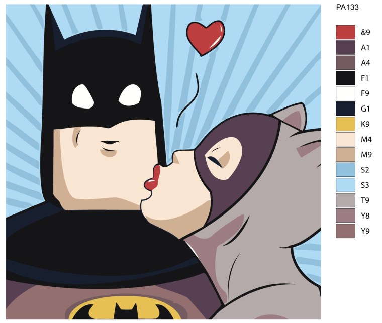 Бэтмен и женщина кошка поцелуй