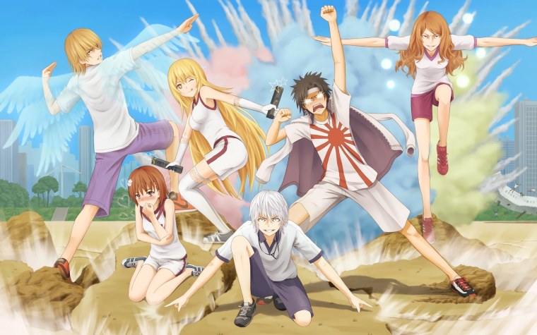 Аниме много девушек