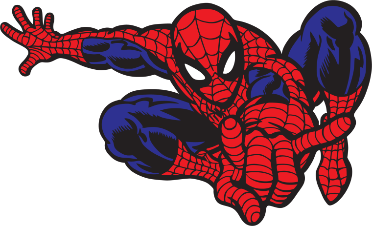 Человек паук на белом фоне