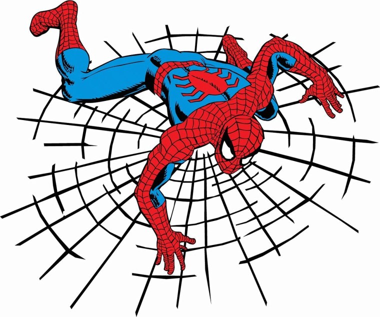 Человек паук на белом фоне