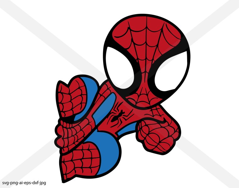 Человек паук Эндрю Гарфилд на белом фоне