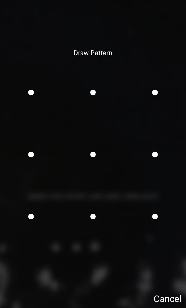 Черный экран блокировки