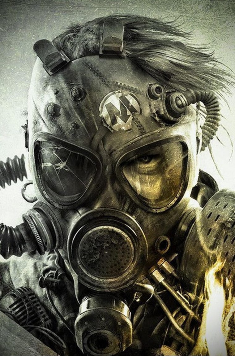 Солдат в противогазе метро 2033