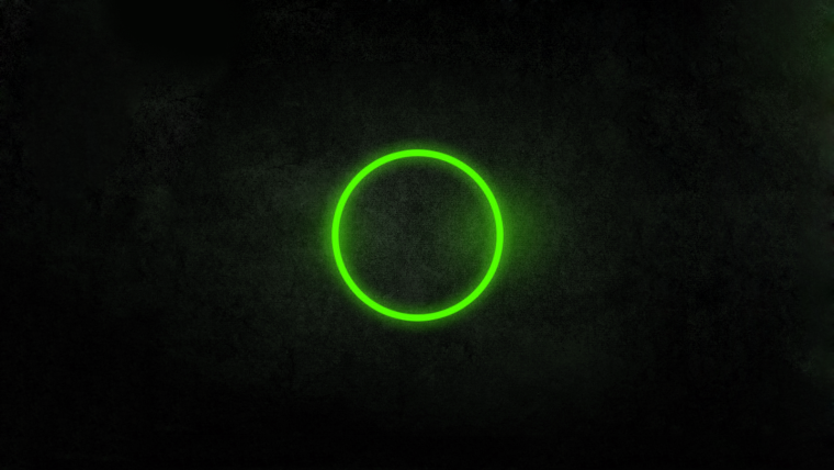 Зеленый неоновый круг