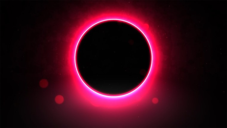 Красный круг неон