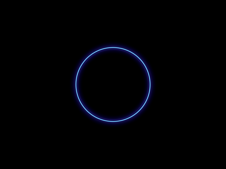 Светящийся круг на черном фоне