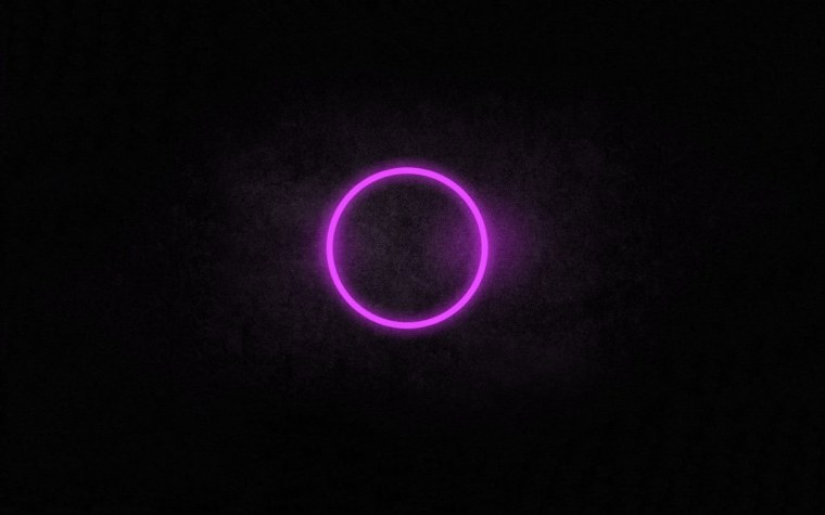 Белый неоновый круг