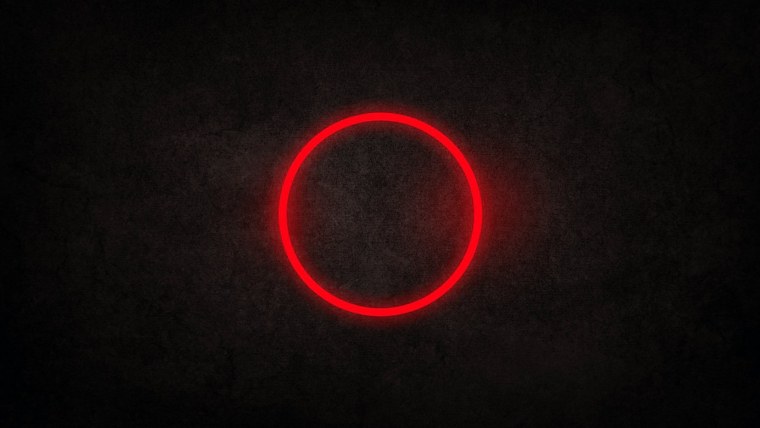 Красный неоновый круг