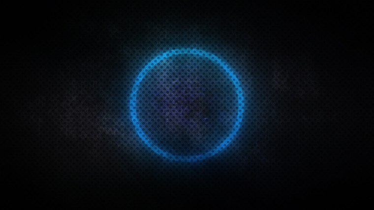 Синий неон на черном фоне