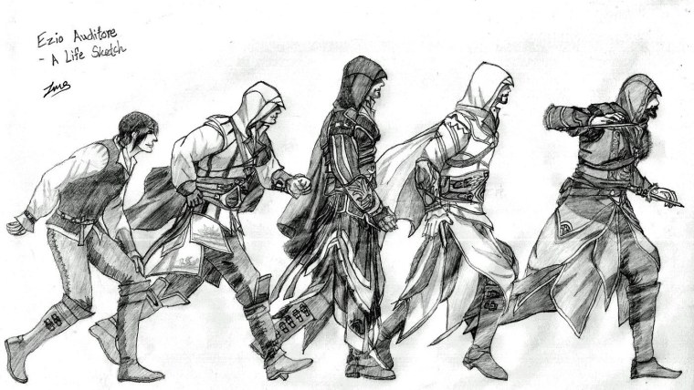 Раскраска ассасин Крид Арно