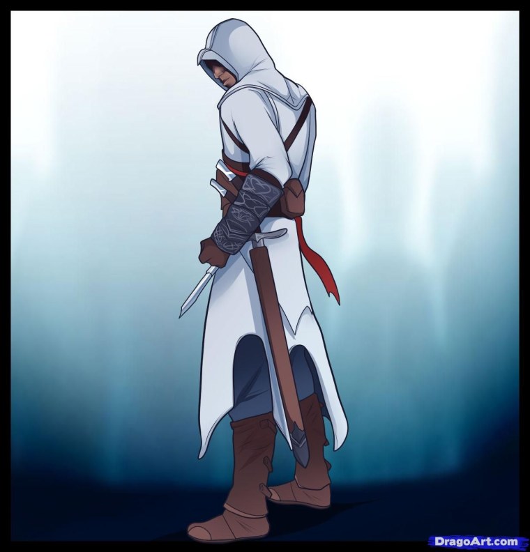Ассасин Альтаир карандашом