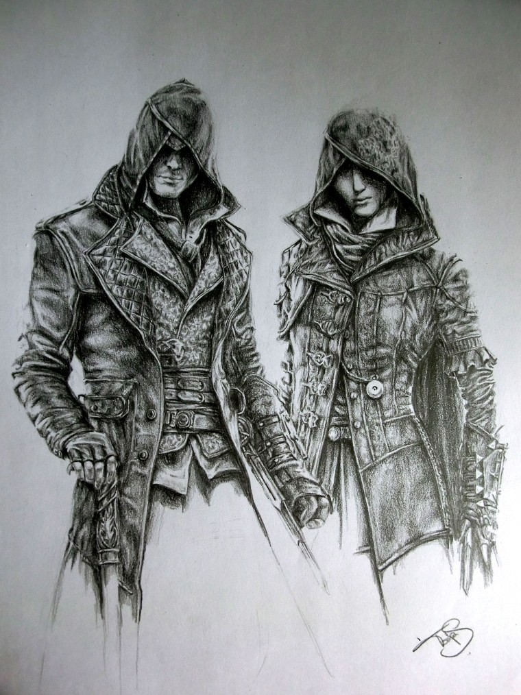 Ассасин Крид рисунок карандашом