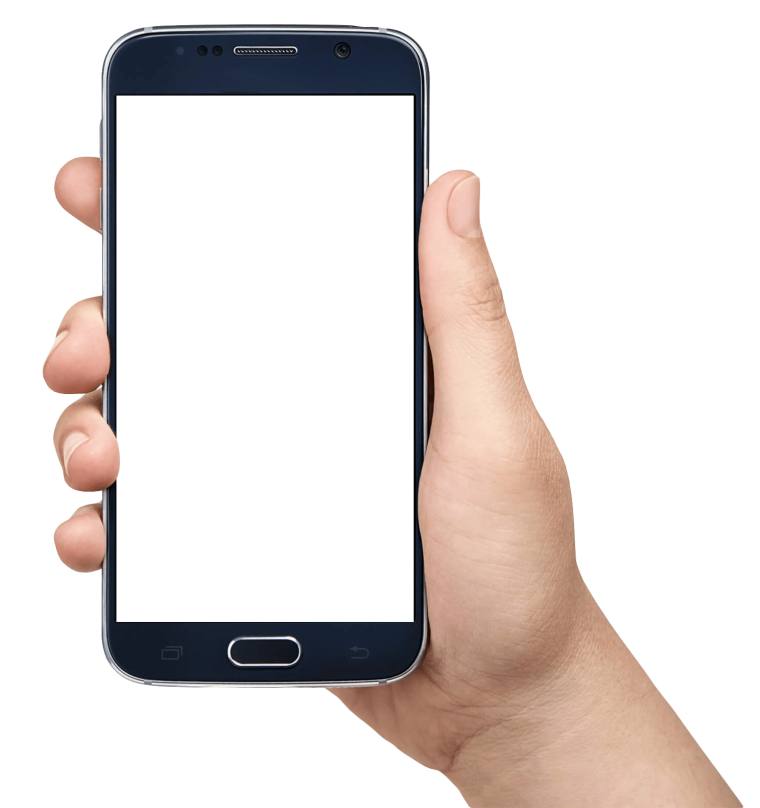 Смартфон на прозрачном фоне