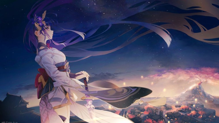 Genshin Impact Raiden обои