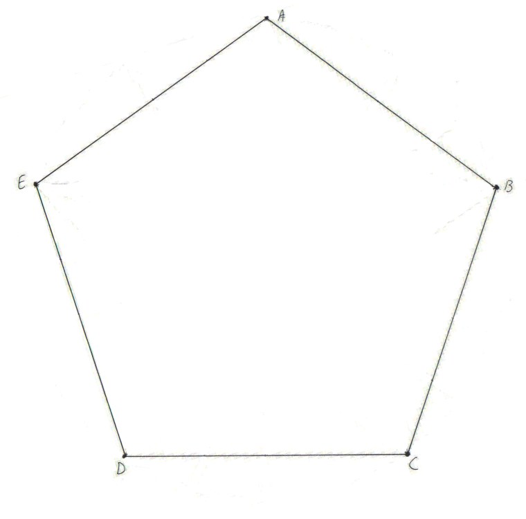 Правильный пятиугольник трафарет