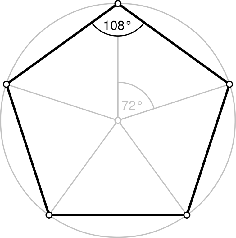 Равносторонний пятиугольник чертеж