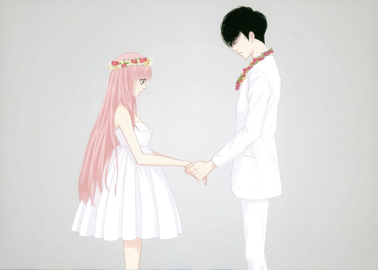 Парень и девушка арт