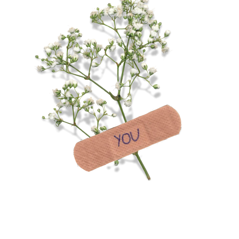 Цветы приклеенные пластырем