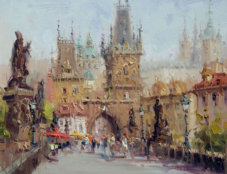 Художник Юрий Панцырев городские пейзажи