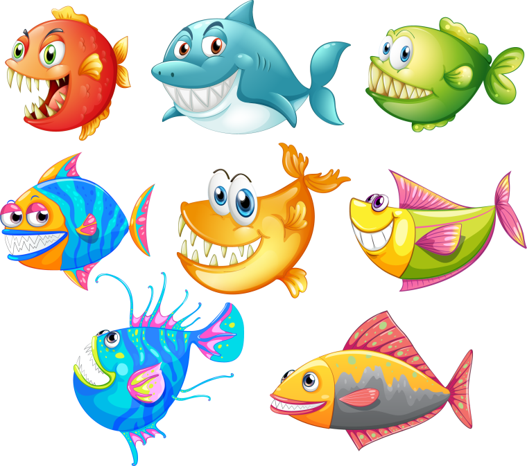 Мультяшные рыбки