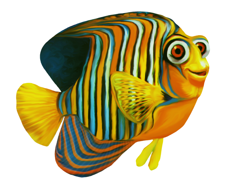 Рыбки на белом фоне