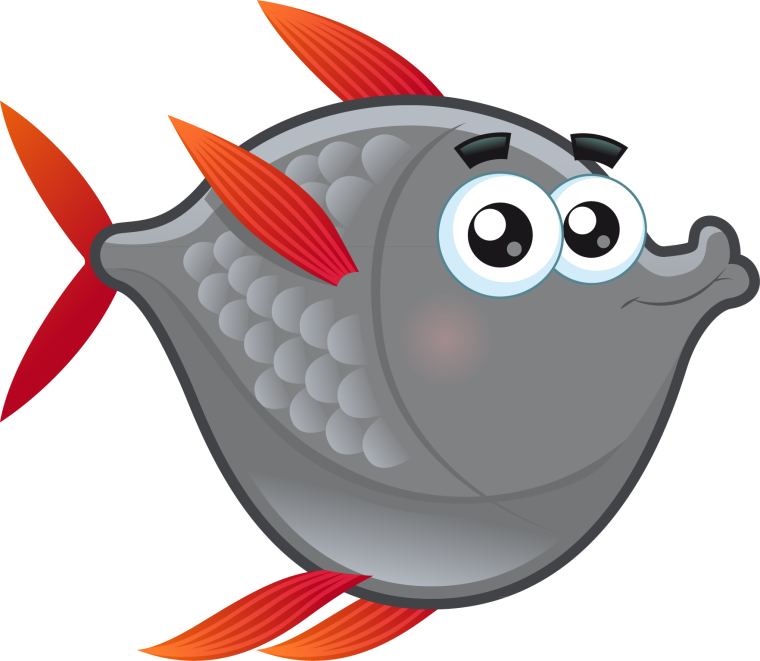 Рыба на белом фоне