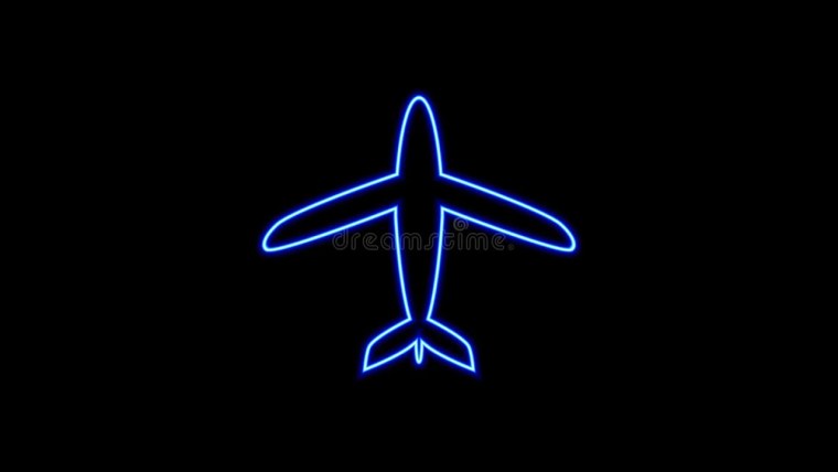 Неоновый самолет