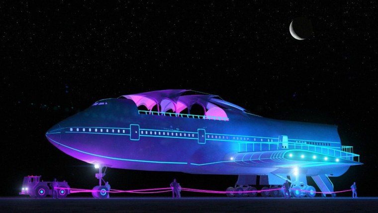 Burning man car самолет