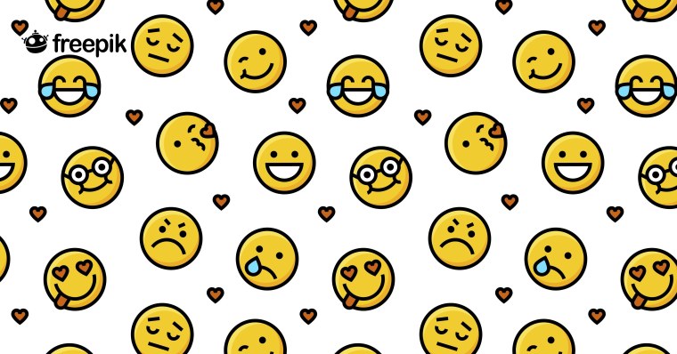 Смайлики много
