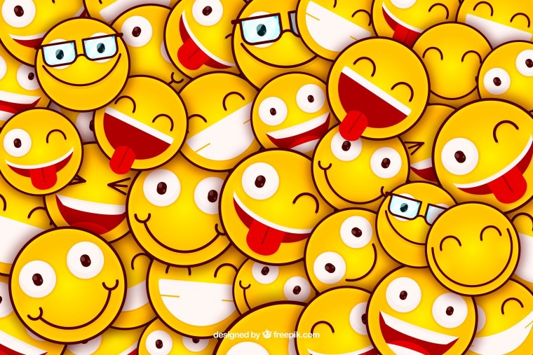Смайлики много
