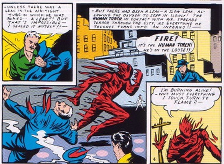 Человека-факела как андроида