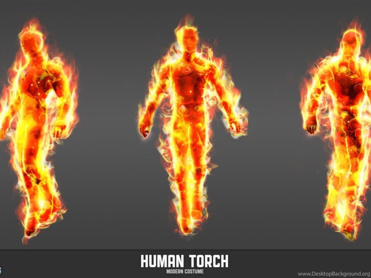 Человек факел Марвел арт