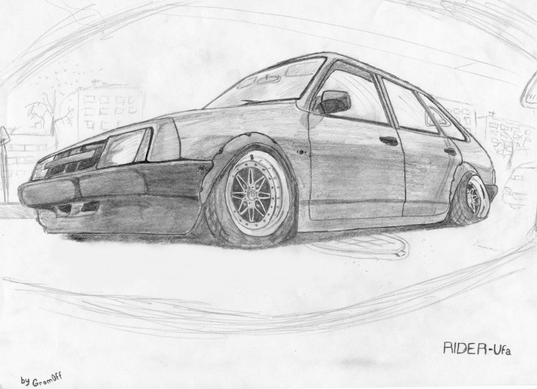 ВАЗ 2109 рисунок