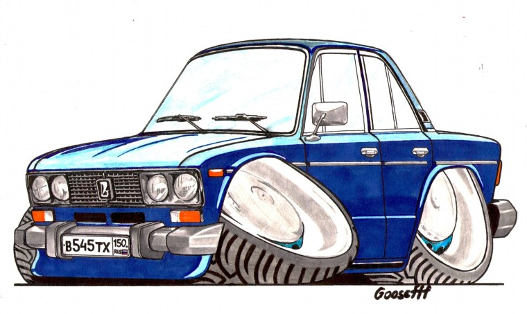 Раскраски машины ВАЗ 2106 Боевая классика