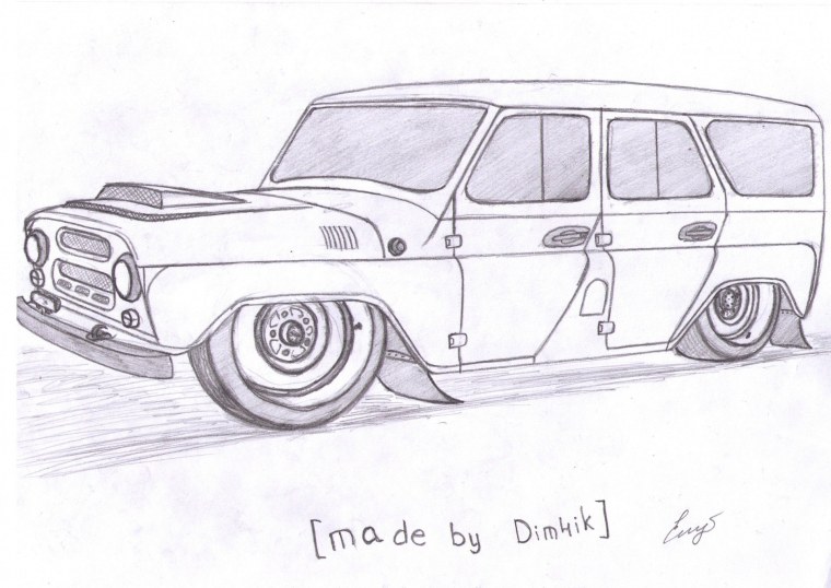 Рисунки для срисовки машины лёгкие