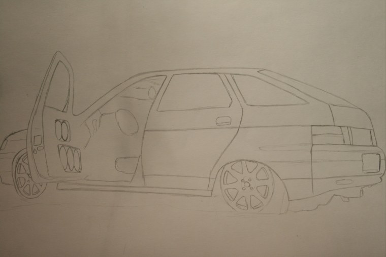 Раскраска ВАЗ 2114 Лада Приора