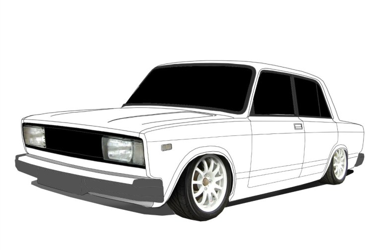 ВАЗ 2107 тюнинговая раскраска