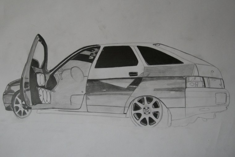 Лада Приора 2112 раскраска