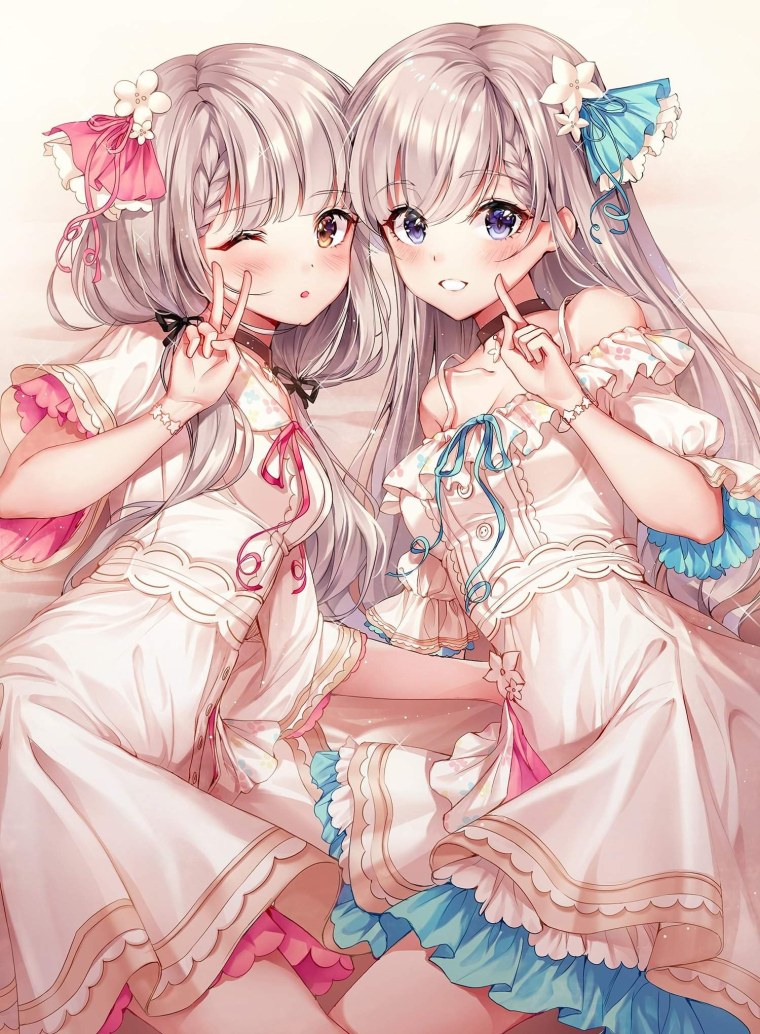 Аниме девушки подруги